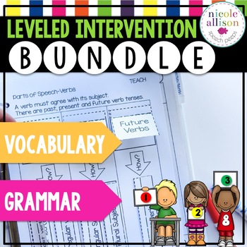 Preview of Leveled Intervention Bundle for Grammar and Vocabulary