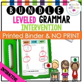 Leveled Intervention for Grammar (Printed and No Print) Bundle