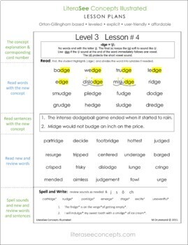 Preview of LEVEL 4  Orton-Gillingham based LiteraSee Lesson Plans
