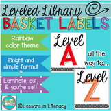 Leveled Library Labels {Rainbow Edition}