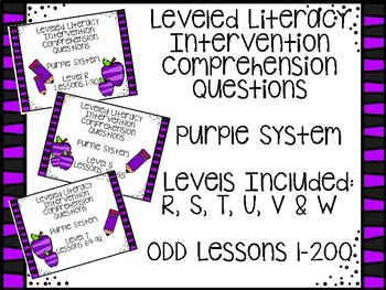 Preview of Leveled Literacy Intervention Purple Kit Level R-W BUNDLE