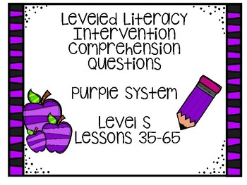 Preview of Leveled Literacy Intervention Purple Kit Level S