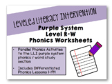 Leveled Literacy Intervention Purple System Level R-W Phon