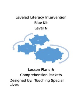Preview of Leveled Literacy Intervention blue Level N with 28 comprehension pages