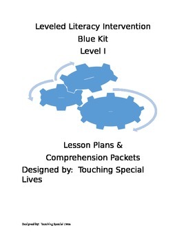 Preview of Leveled Literacy Intervention blue-level I lesson plans, 20 comprehension pgs