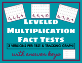 Leveled Multiplication Fact Tests