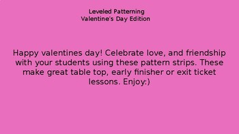 Preview of Leveled Patterning - Valentine’s Day Edition