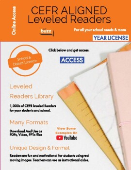Preview of Leveled Readers.  District & School License.  Full Access. Distance Learning.