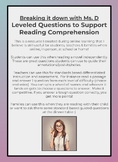 Leveled Reading Comprehension Questions - Standards Based