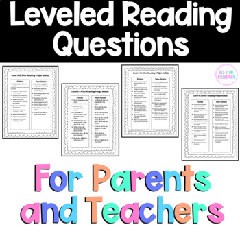 Preview of Reading Comprehension Questions (Fountas and Pinnell Correlated by Level)