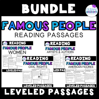 Preview of Leveled Reading Passages- FAMOUS PEOPLE