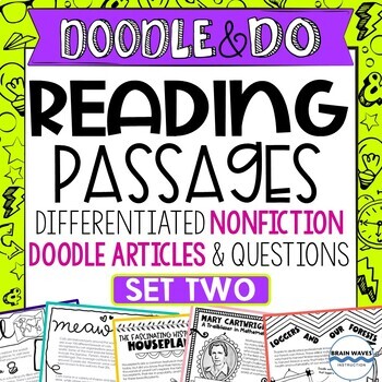 Preview of Leveled Reading Passages with Comprehension Questions – Nonfiction Articles