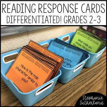 Preview of Reading Response Task Cards - Differentiated Year-Long Class Set