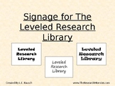 Leveled Research Library Signage
