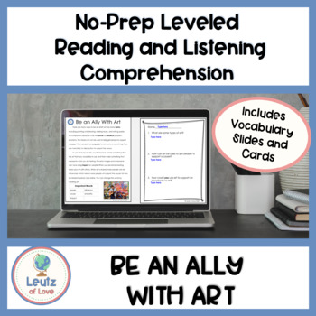 Preview of Leveled Texts for ESL Reading Comprehension: Be an Ally With Art