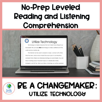 Preview of Leveled Texts for ESL Reading Comprehension: Be an Ally and Utilize Technology