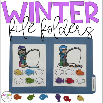 Preview of Leveled Winter File Folders