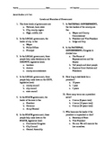 Levels and Branches of Government Quiz or Test