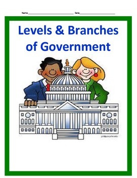 Preview of Levels and Branches of Government STUDY GUIDE- 3rd Social Studies