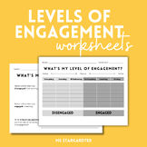Levels of Engagement Worksheets