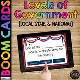Levels of Government BOOM CARDS™ Distance Learning Local |