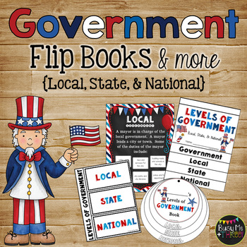 Preview of Levels of Government Local State and National Activities for 1st 2nd 3rd Grade