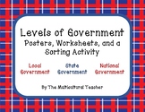 Levels of Government Mini Bundle: Posters, Worksheets, and