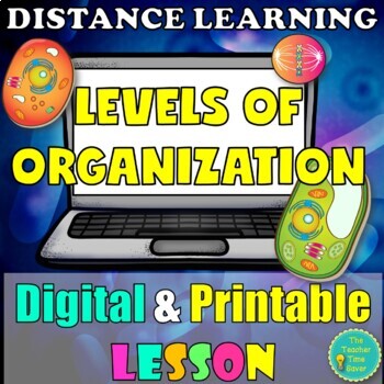 Preview of Levels of Organization Guided Reading Google Slides & Biology Lesson