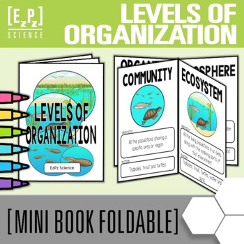 Preview of Levels of Organization in Ecosystems Notes Mini Book Science Foldable