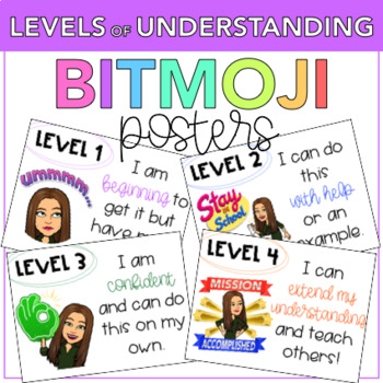 Preview of Levels of Understanding Bitmoji Posters