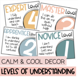 Levels of Understanding | Calm and Cool Pastel Classroom Decor