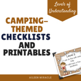 Levels of Understanding Checklist and Printables {Camping-Themed}