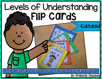 Preview of Levels of Understanding Flip Cards