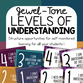 Preview of Levels of Understanding | Jewel-Tone Classroom Collection