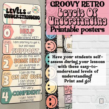 Levels of Understanding Poster, Retro Groovy Classroom Decor by Kristi ...