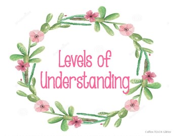 Preview of Levels of Understanding Posters- CACTUS THEME