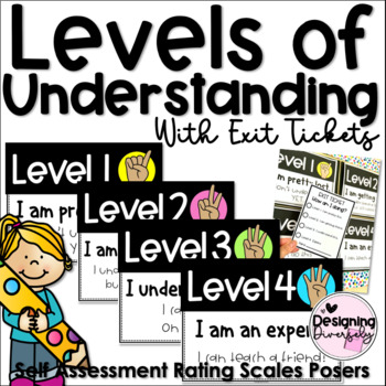 Preview of Levels of Understanding Self Assessment Posters with Exit Tickets