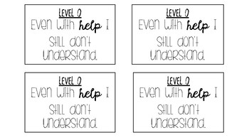Preview of Levels of Understandings Visual Flip Cards