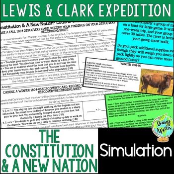 Preview of Lewis & Clark Expedition Simulation, Westward Expansion Activity