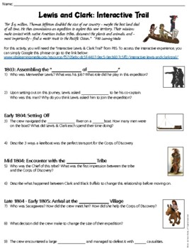 pbs video lewis and clark corps of discovery worksheet