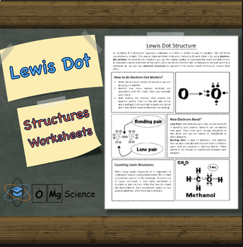 Preview of Lewis Dot Structures Worksheet & Cheat Sheet