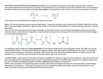 VSEPR Theory Lewis Structures, Polarity, and Molecular Shape Practice ...