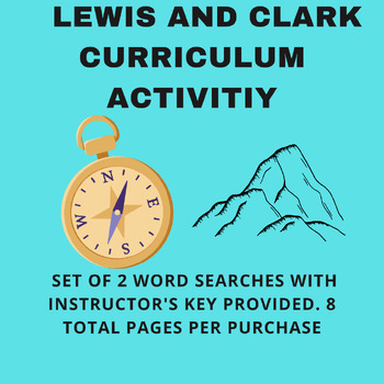 Preview of Lewis and Clark Curriculum: Lewis and Clark Lesson Plans Word Search Activities