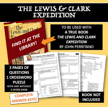 Lewis and Clark Expedition A TRUE BOOK Questions and Crossword Puzzle