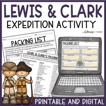 Preview of Lewis and Clark Expedition Activity | Printable and Digital | Free