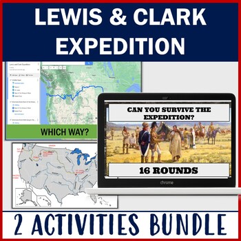 Preview of Lewis and Clark Expedition BUNDLE: Interactive Map and Simulation activities