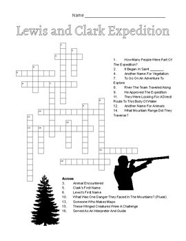 Lewis and Clark Expedition Comprehension Crossword Print and Go