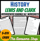Preview of Lewis and Clark Expedition Passage 2 Versions W/ Comprehension Print & Go