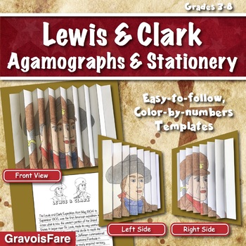 Preview of Lewis and Clark FREEBIE! Agamographs and Stationery—Ready-to-go Templates