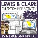 Lewis and Clark Expedition Map Activity & Task Cards | Pri
